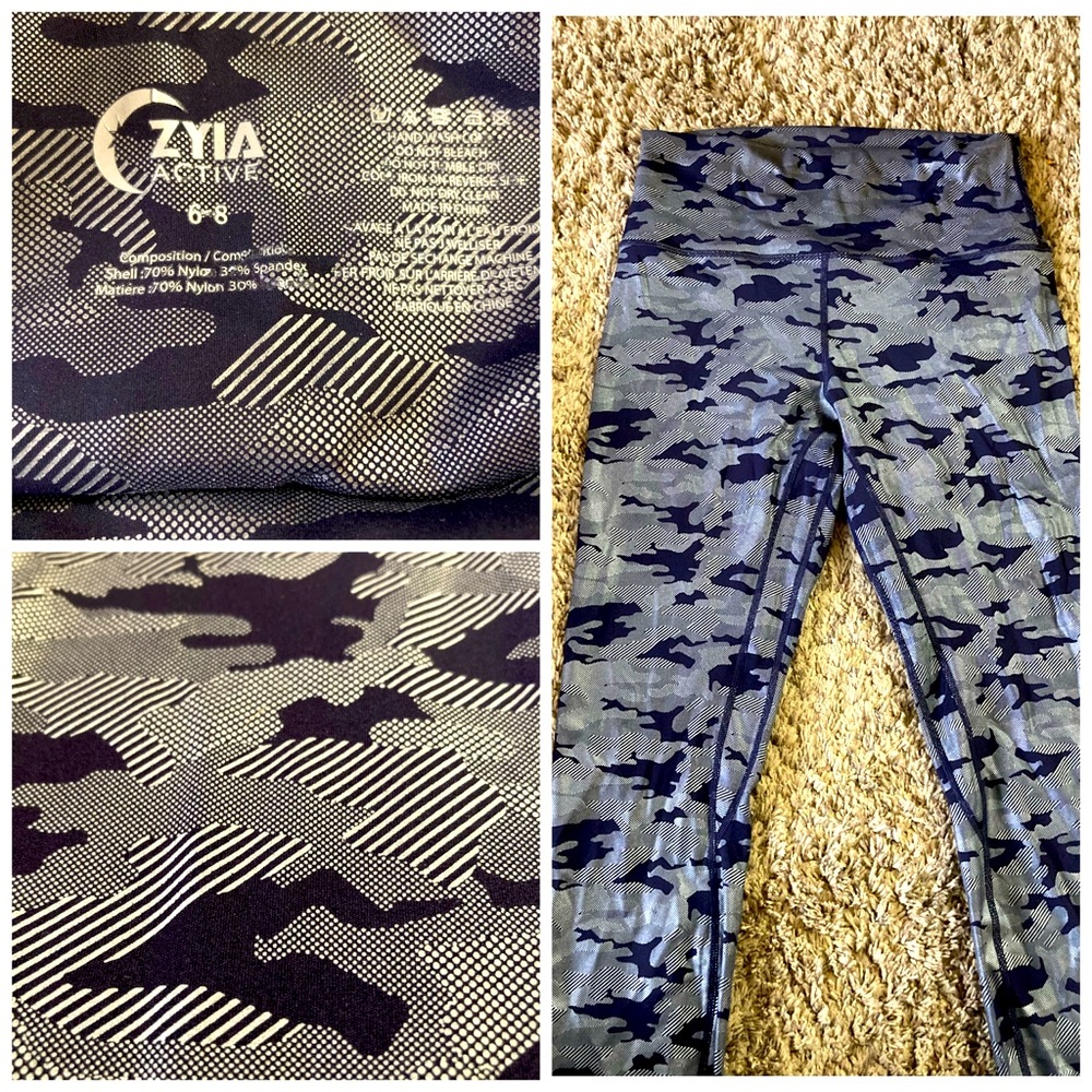 ZYIA Silver camo supreme hi rise size 6/8, 7/8 24”
